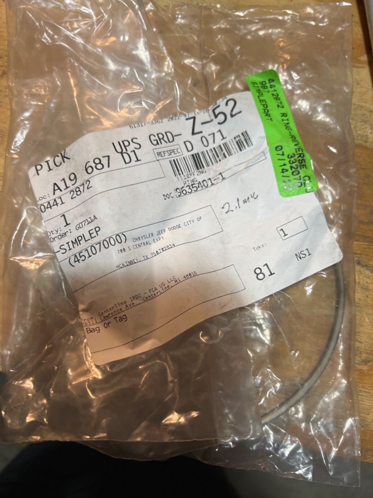 4412872 Ring Reverse Clutch