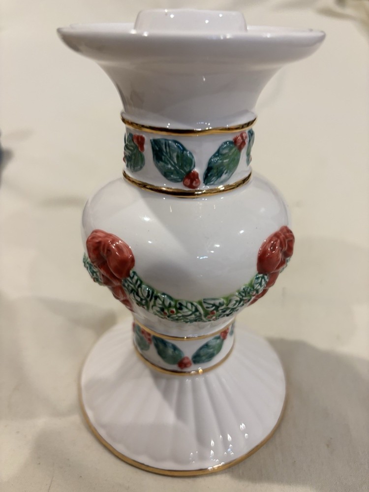 INTERNATIONAL SILVER CO CERAMIC CANDLE HOLDERS & CANDY DISH