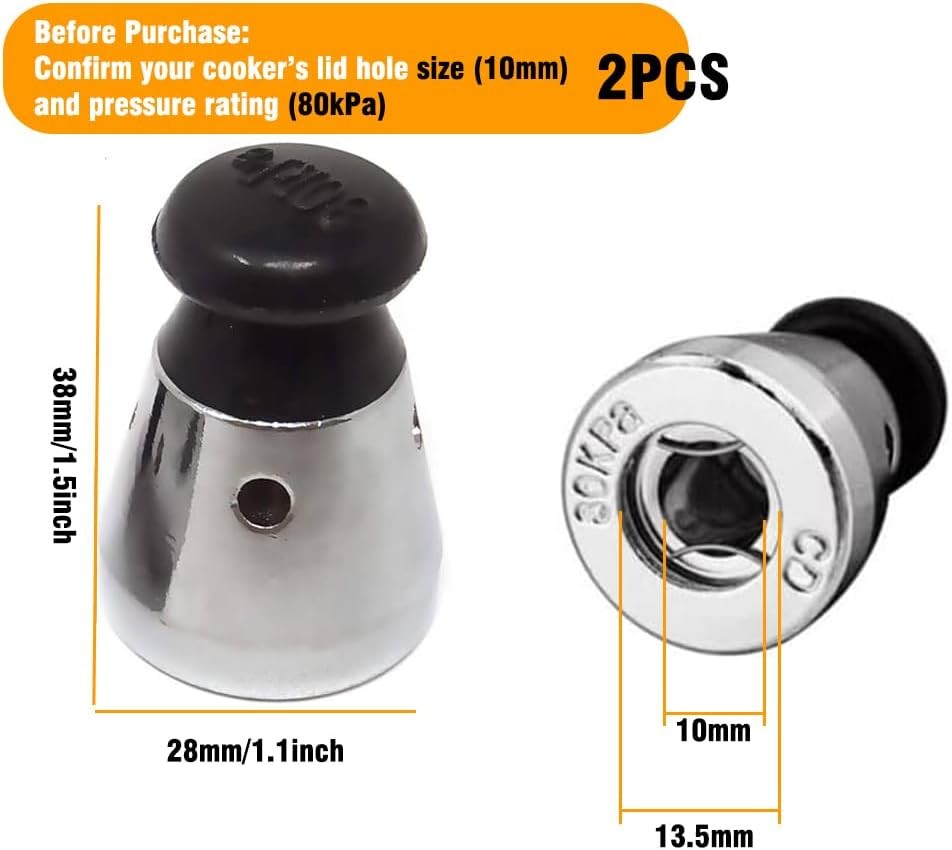Universal Pressure Cooker Jigger Valve Replacement – Standard, Silver