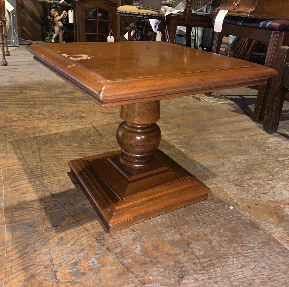 Antique Maple Square Table Or Plant Stand