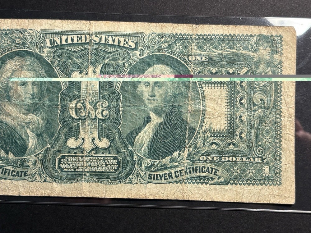 1896 $1 Educational Silver Certificate Note — Circulated