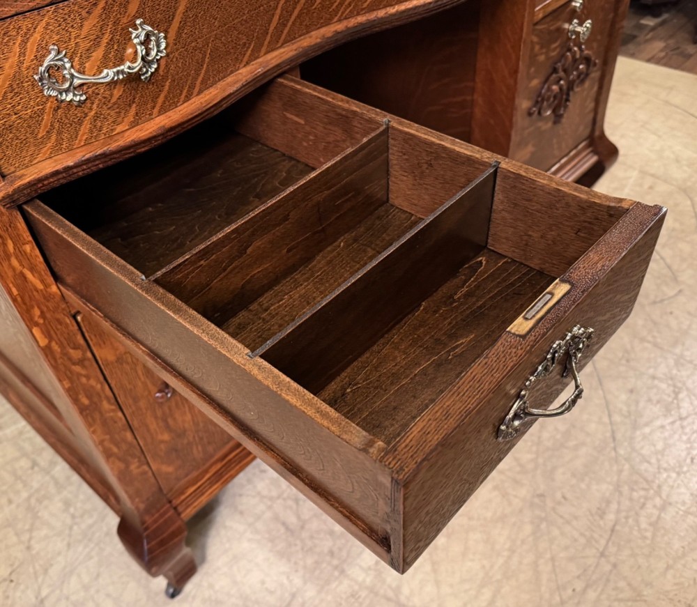 Antique Oak Macey's Roll Top Desk