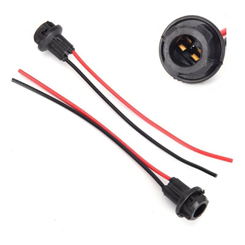 Universal Pigtail Wire Female Socket 194 Harness License Plate Tag Light Bulb B