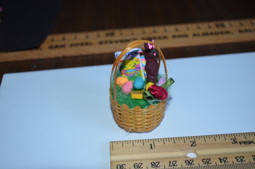 Handmade Barbie size Easter Basket Eggs Chocolate Bunny