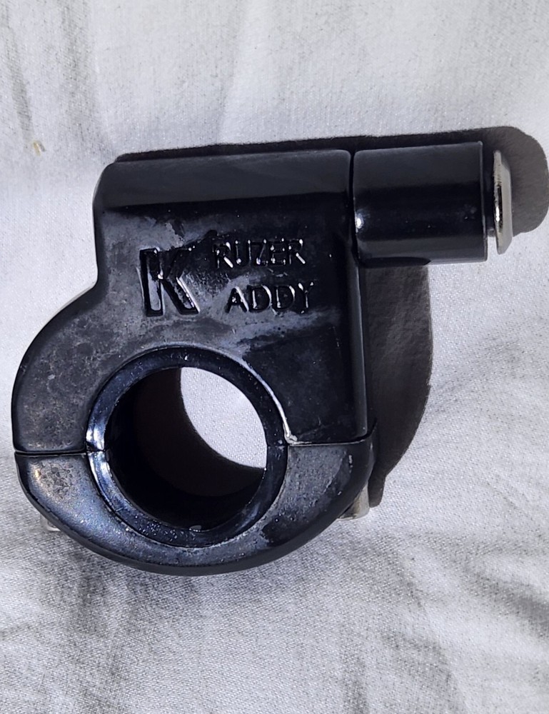 Kruzer Kaddy Black Cup Drink Holder Harley Handlebar Mount #300