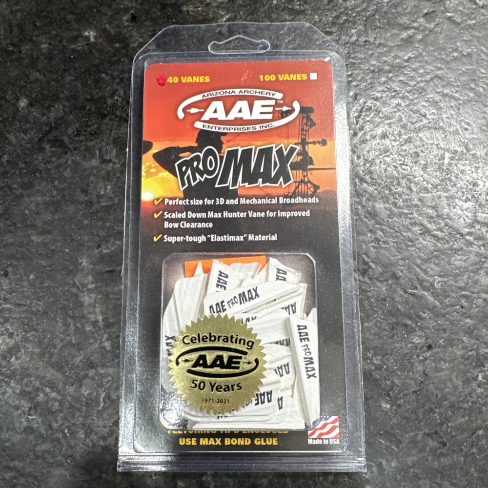 AAE Pro Max Vanes White 40 pk.