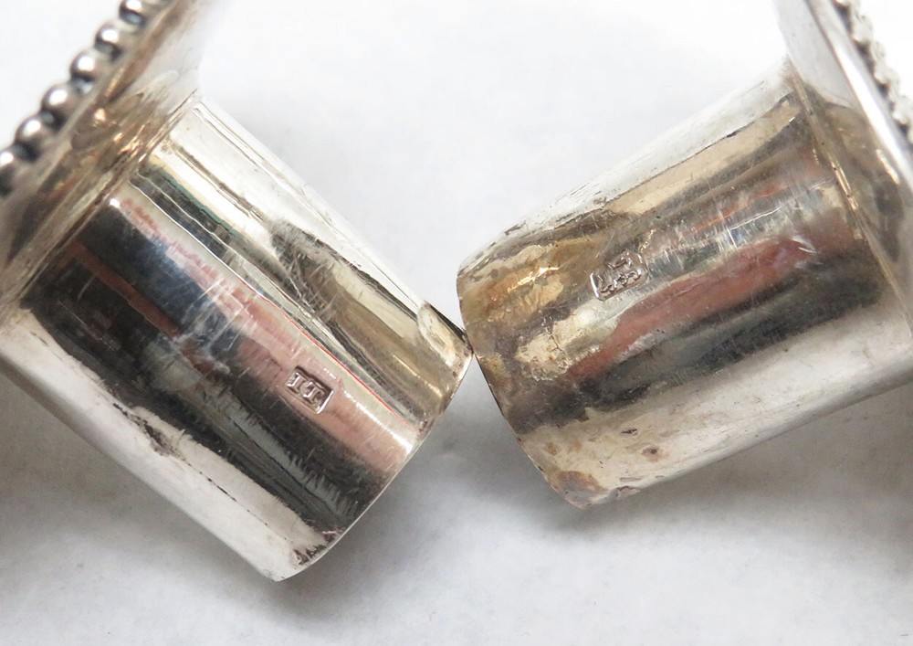 EXCEPTIONAL PAIR 1777 SHEFFIELD NEO-CLASSICAL STERLING SILVER 12" CANDLE STICKS