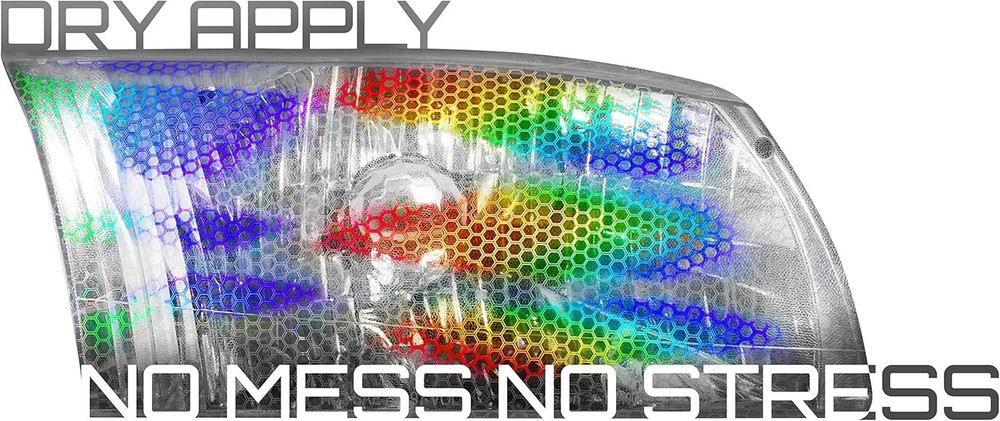 HEX+ Air-Tint Headlight Vinyl Roll 17.9" x 60", Clear Large Pattern