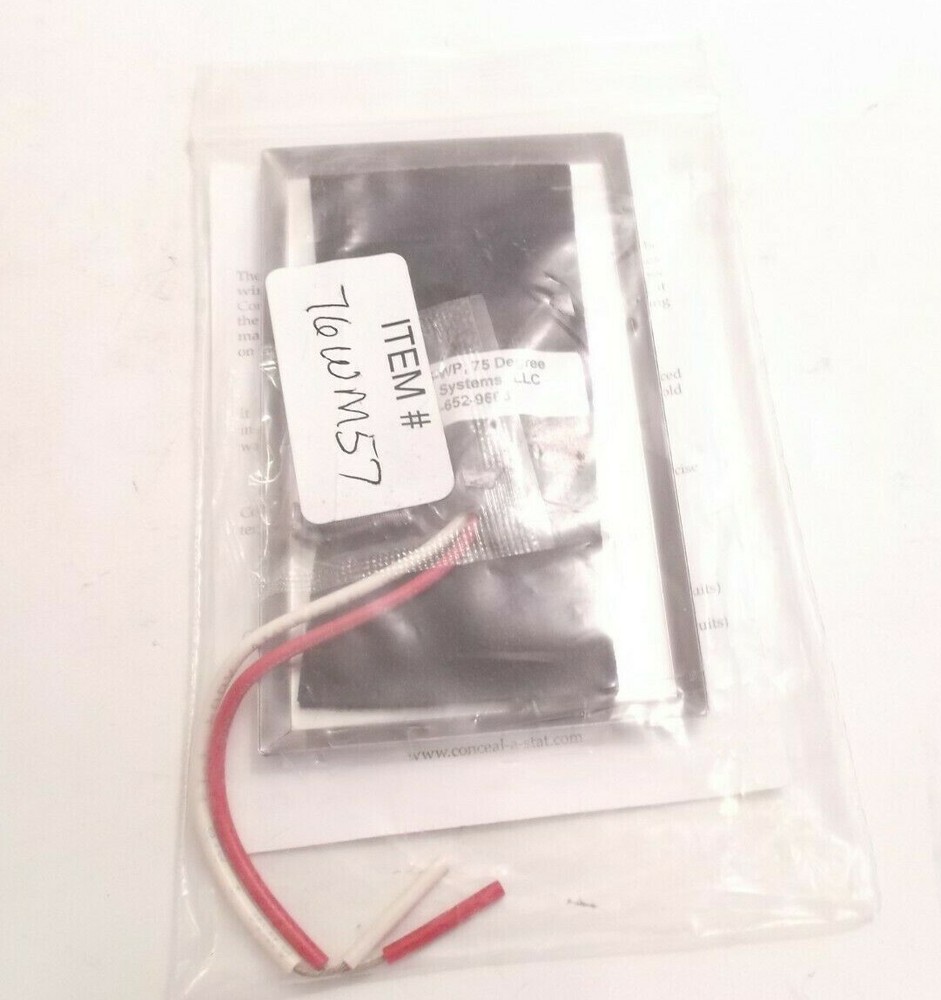 CONCEAL-A-STAT Flush Mount 24 Volt Thermostat - 75 Degree Cooling - Tamper Proof