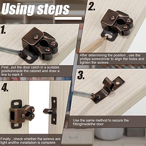 Cabinet Door Latch and Catch Hardware Roller Catch Double Roller Catch Cabine...