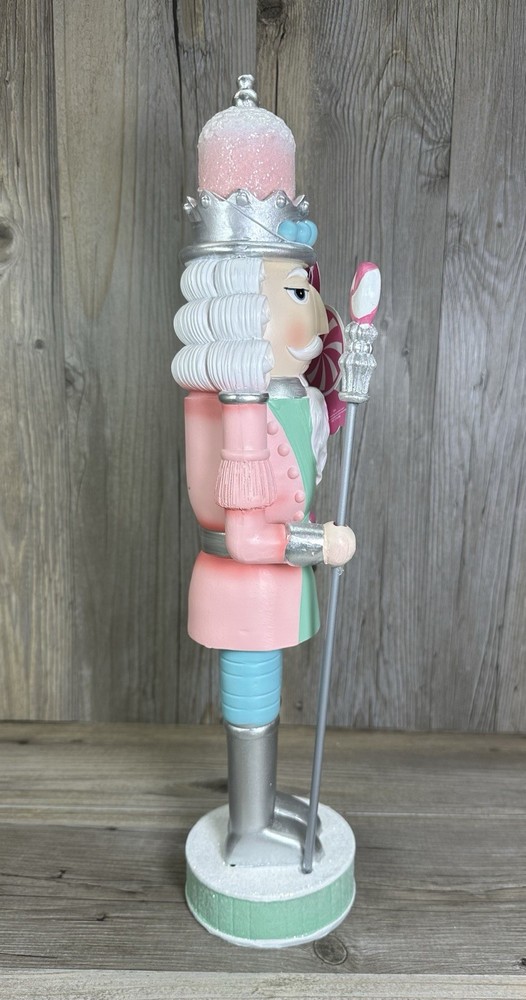 Christmas Pastel Candy Nutcracker 18"H Peppermint Square New