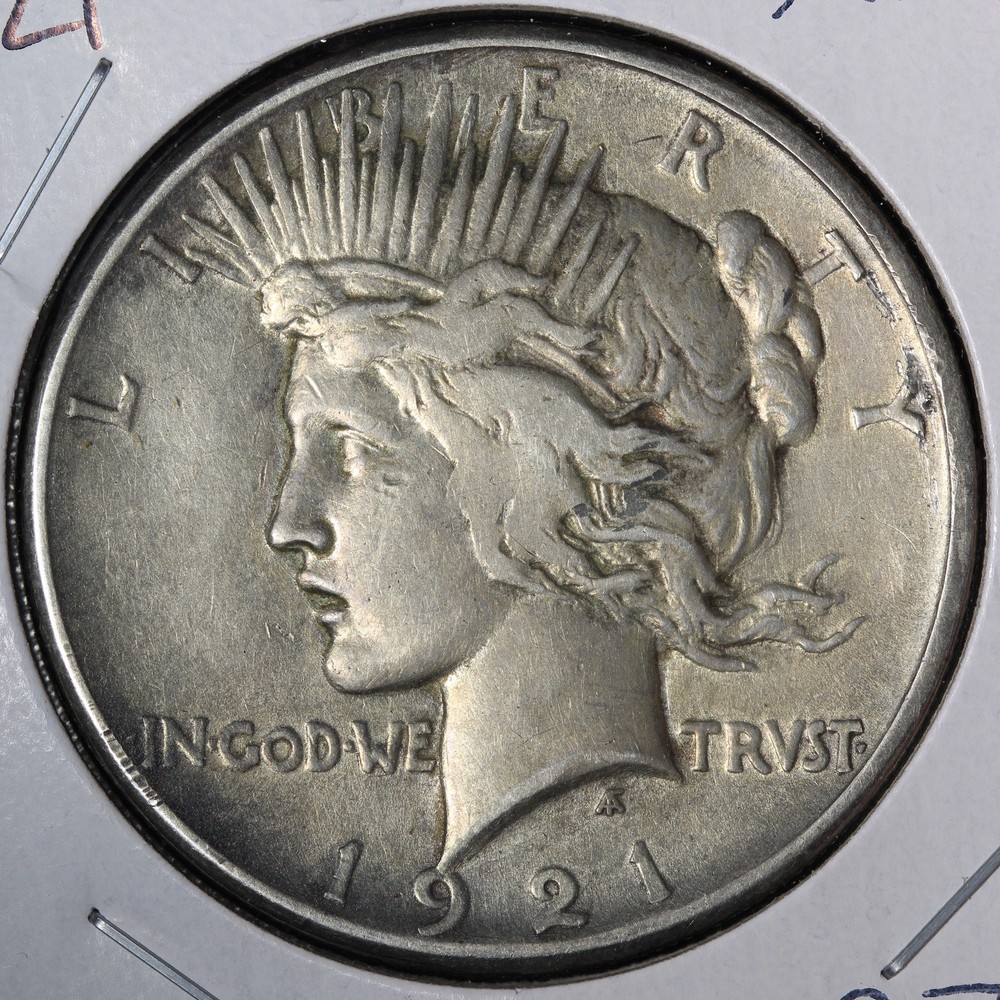 1921 Peace Silver Dollar XF+ E387 KQCMR