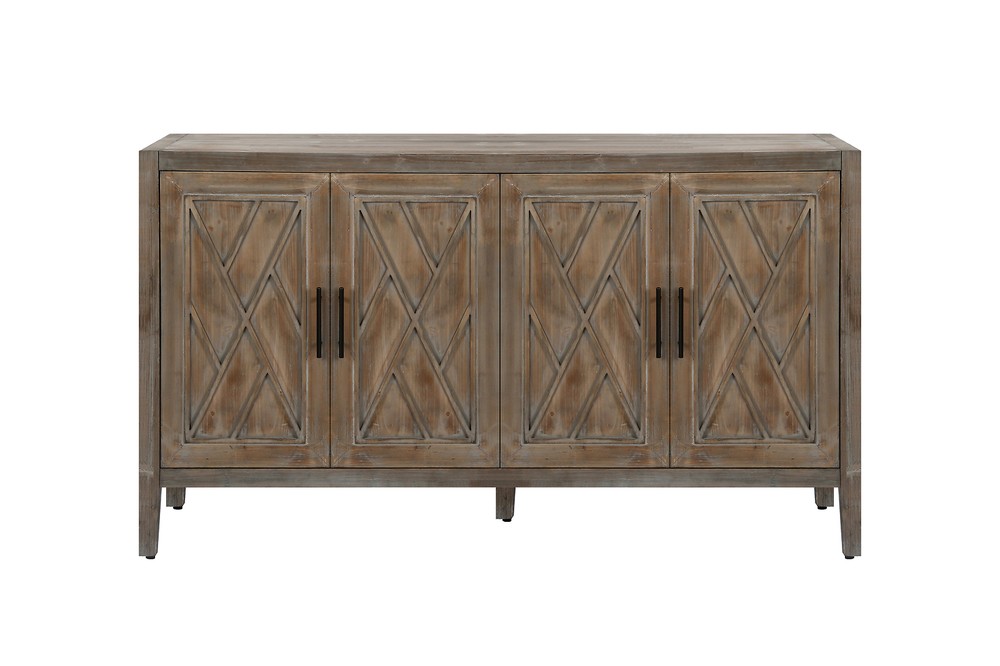 Storage Cabinet with 4 Doors and Adjustable Shelves Sideboard Buffet Cabinet