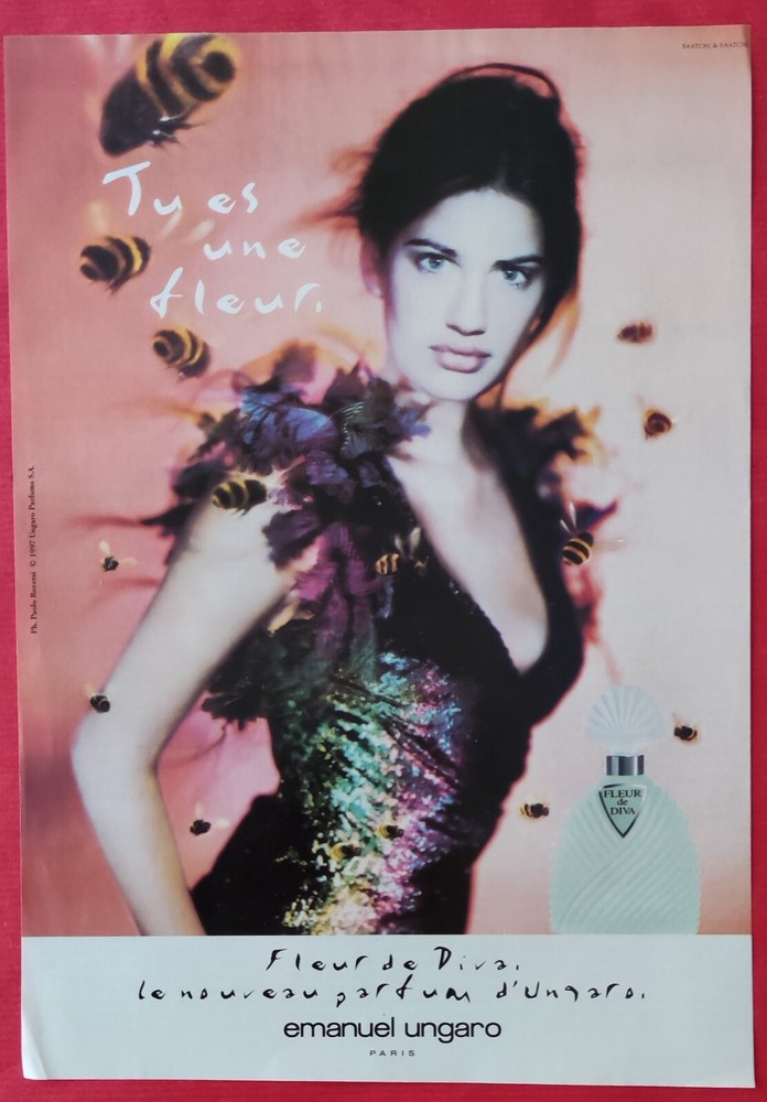 Press advertisement: Perfume FLEUR DE DIVA by EMANUEL UNGARO Paris