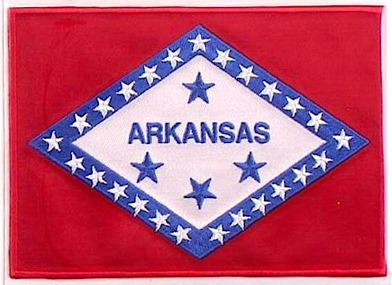 ARKANSAS  Willabee & Ward STATE FLAG PATCH United States Collection ~ PATCH ONLY