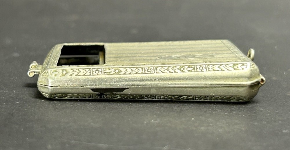 Vintage Brun-Mill Silver Match Case Compact