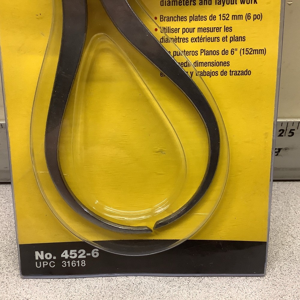 General Tools 452-6 Outside Calipers, 6 Inch Jaw Capacity