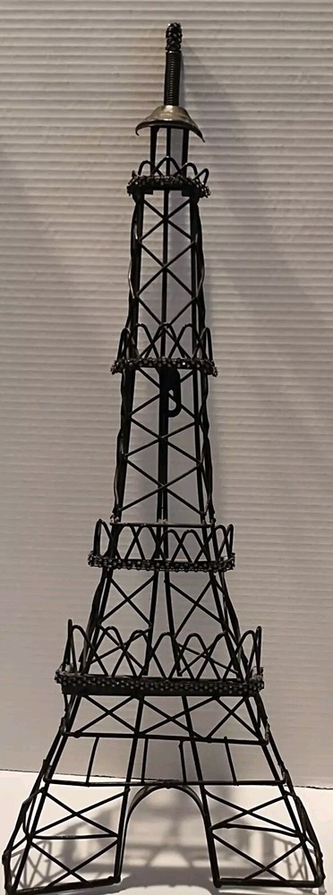 24" Eiffel Tower Structure Paris Wall Decor Metal Black