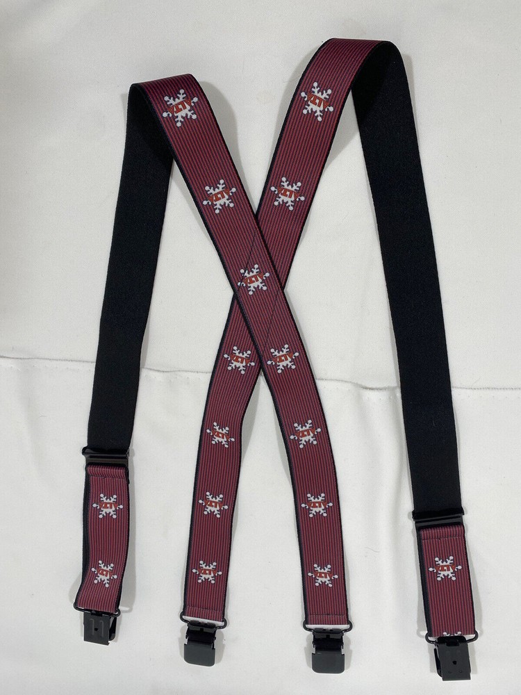 Thomas Bates Suspenders Alta Snowflake X-Back Clip 1.5"