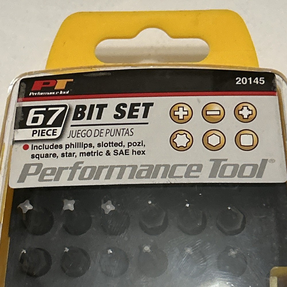 PERFORMANCE TOOL 67 PIECE BIT SET WILMAR 20145
