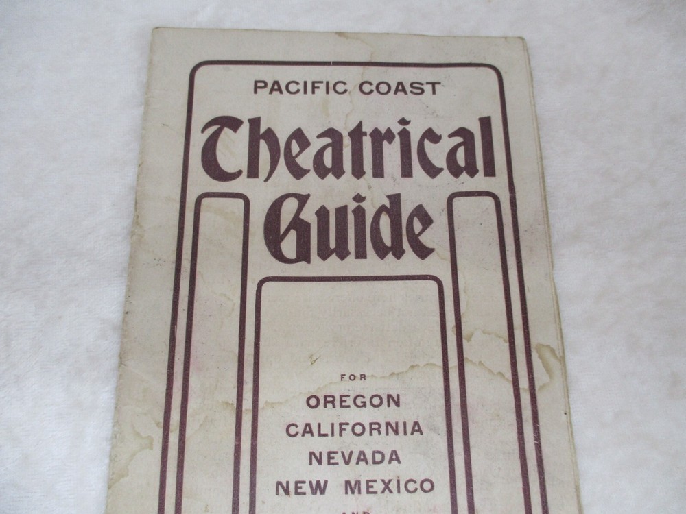 1901 Pacific Coast Theatrical Circuit Guide Pamphlet