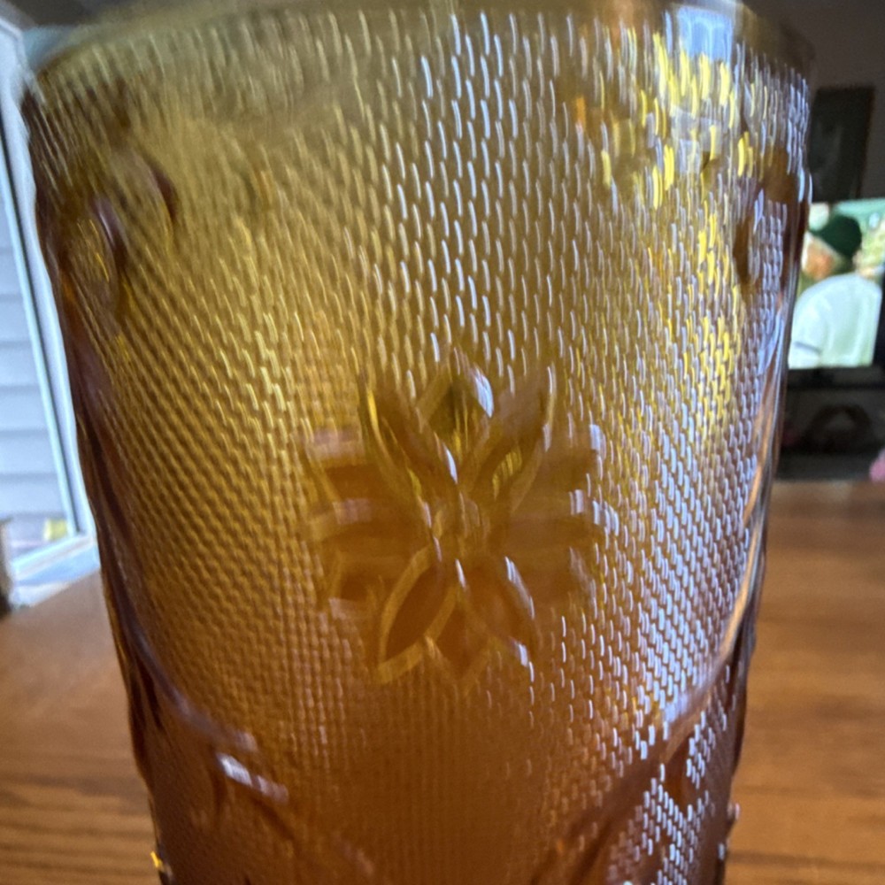 Indiana glass tiara pattern amber colored