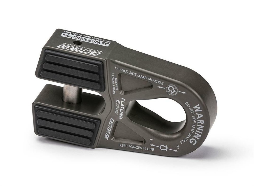 Factor 55 Gray FlatLink E Expert Closed Shackle Mount 16K LBS Load 00080-06