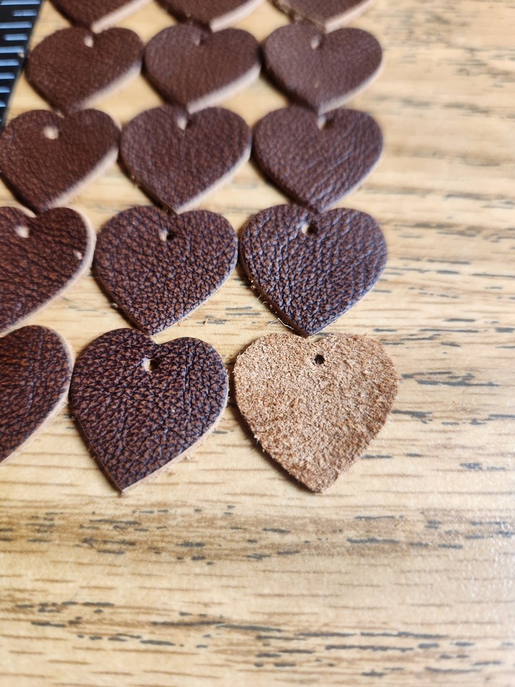 15 3/4" Handmade Leather Heart Blanks