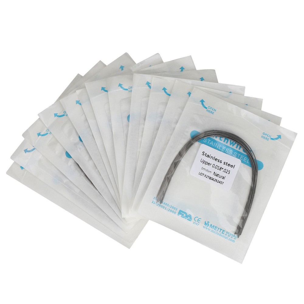 10 Pcs Dental Orthodontic Stainless Steel Natural Form Rectangular Arch Wire