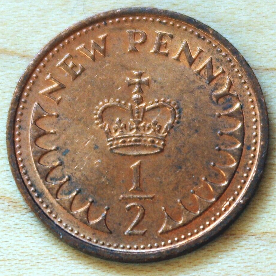 1971 Great Britain 1/2 Penny