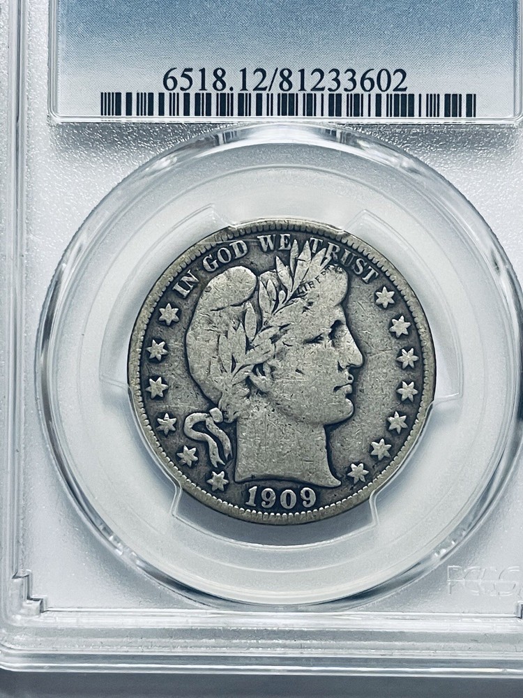 1909-S Barber Half Dollar PCGS F12