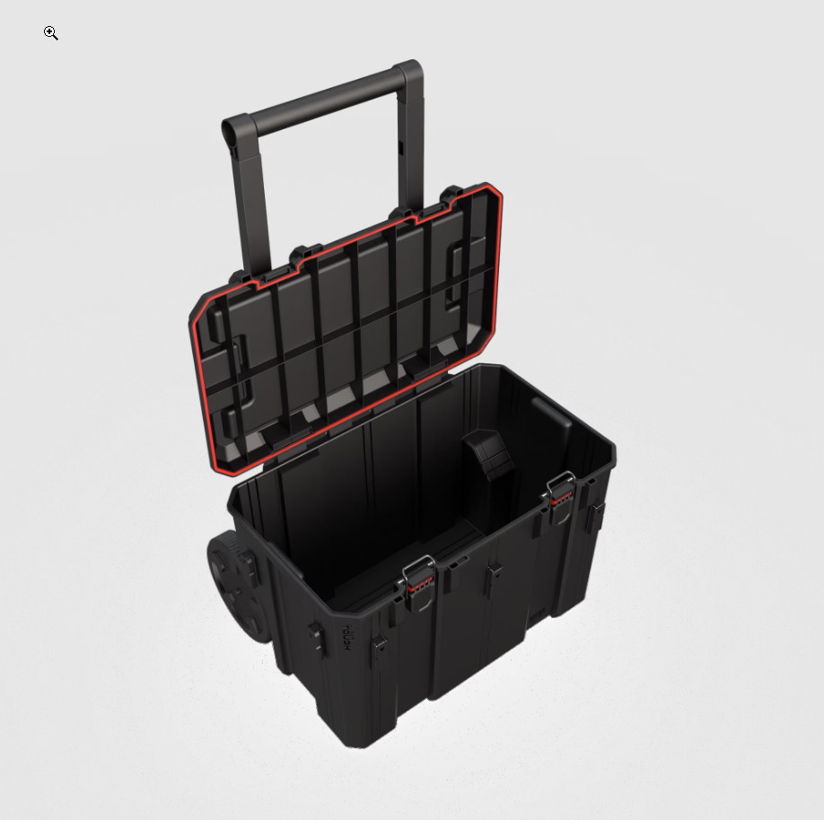 Hyper Stack Heavy Duty Modular Rolling Toolbox System, Black