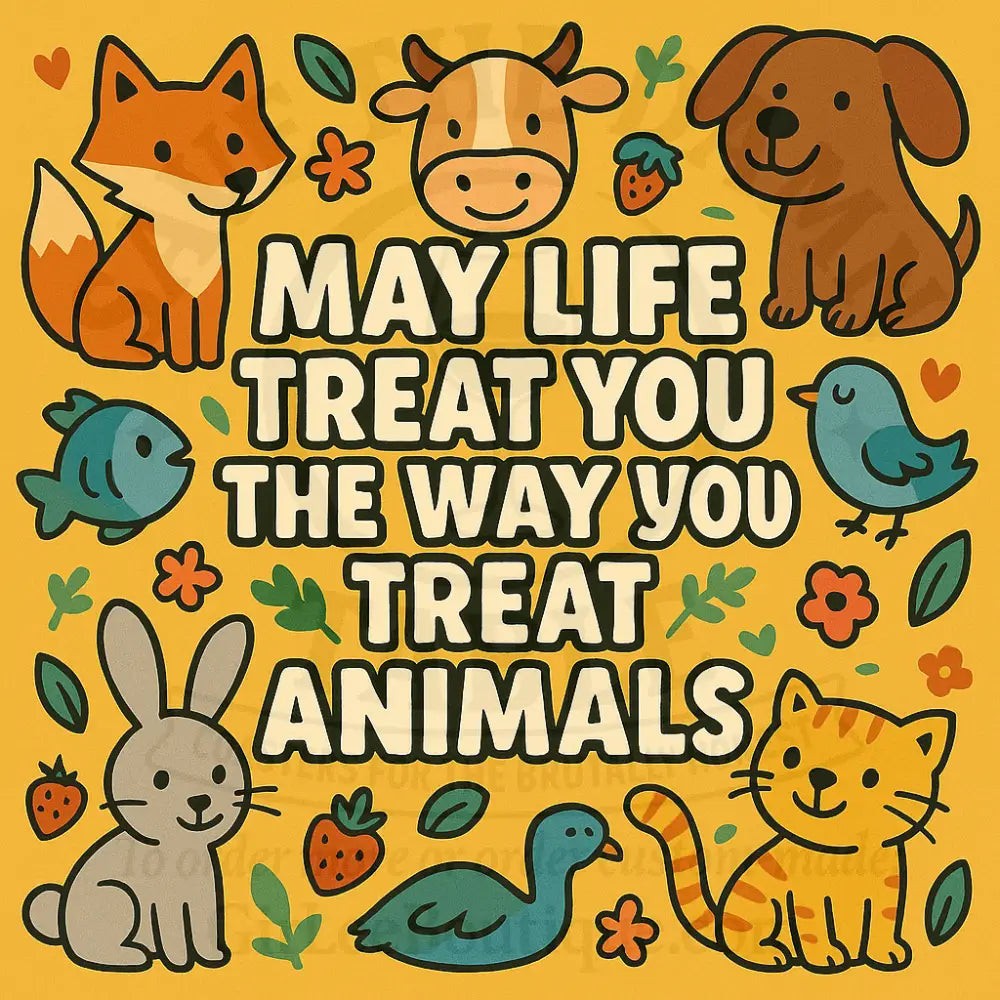 Handmade Coaster: Be Nice to Animals