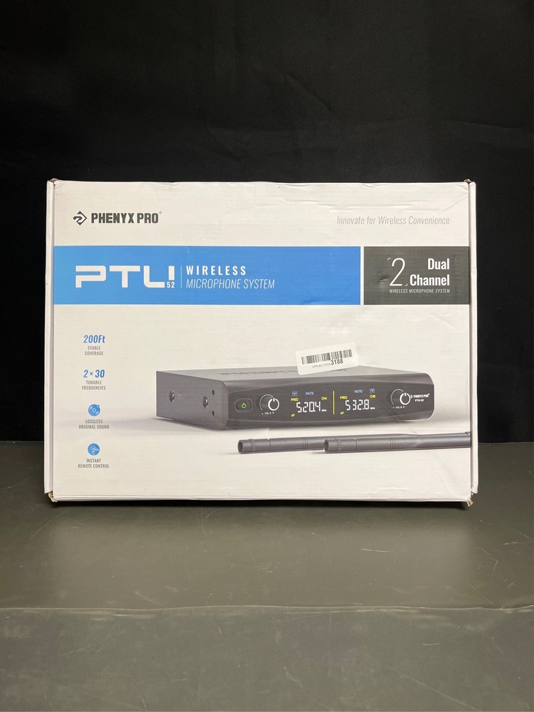 Phenyx Pro Wireless Microphone System, Metal Wireless Mic Set, Handheld Cordless