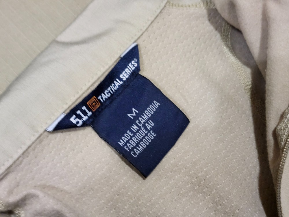 5.11 Rapid Assault Shirt MEDIUM 162 TDU Khaki READ DESCRIPTION! READ DESCRIPTION