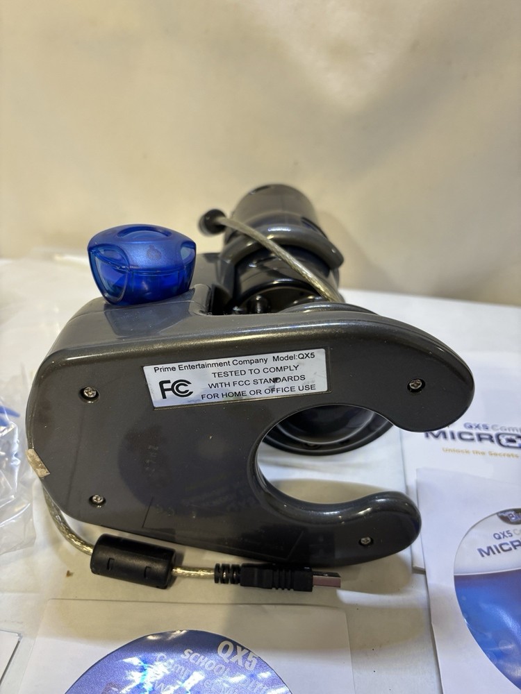 NeoSci QX5 USB Digital Blue School Edition Computer Microscope 10-200X Kit