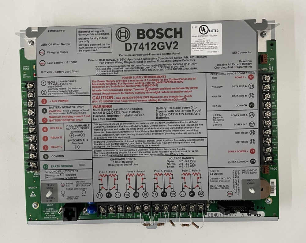 Bosch D7412GV2 Fully Integrated Intrusion Fire Security & Access Control Panel