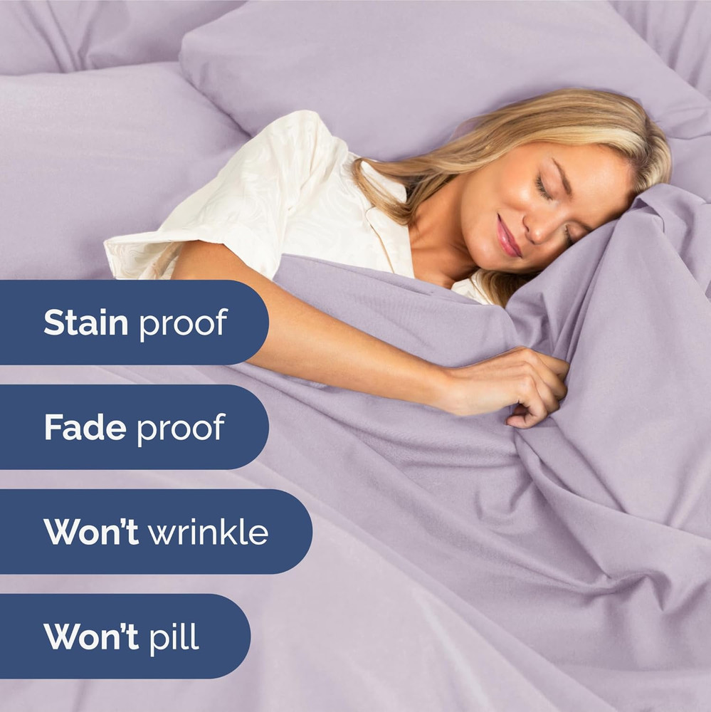 Extra Deep King Sheet Set - 6 Piece Breathable & Cooling Sheets - Hotel Luxury B