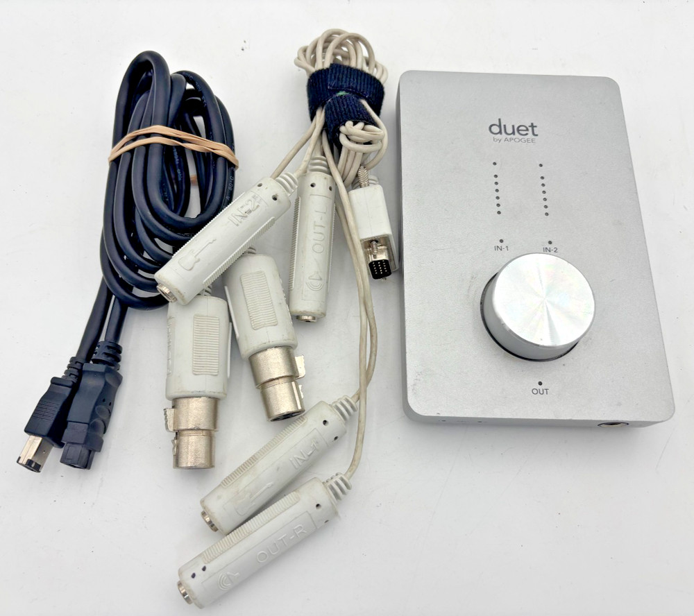 Apogee Duet FireWire Audio Interface w/ Breakout Cables - TESTED