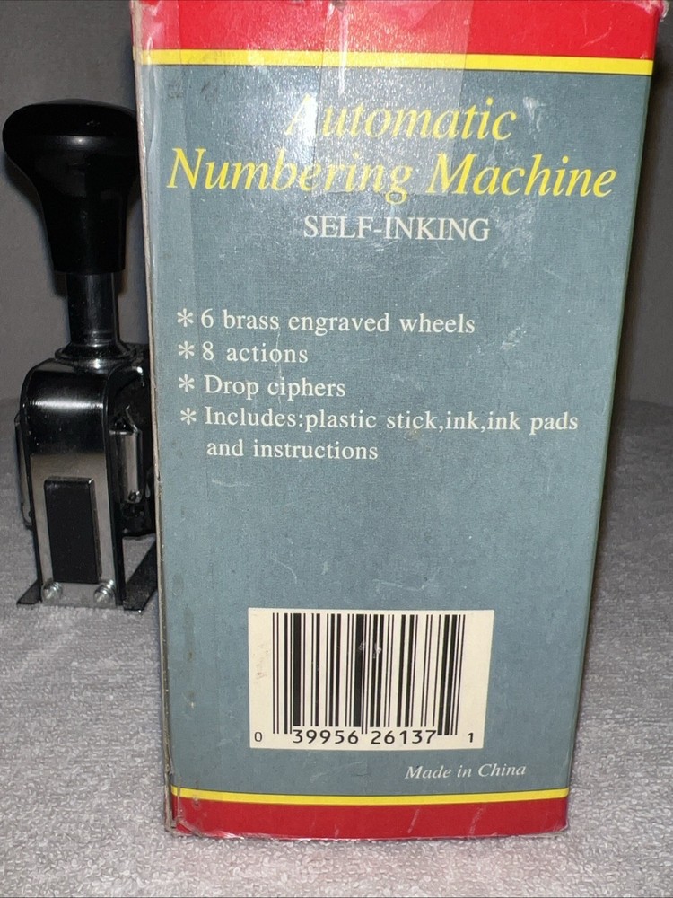 Cosco Automatic Numbering Machine Self Inking w/ Box