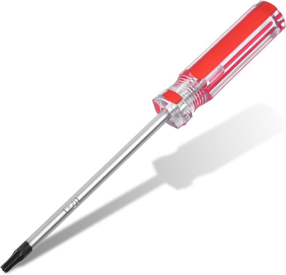 T25 Torx Screwdriver - Magnetic Tip Security x 100mm, Red