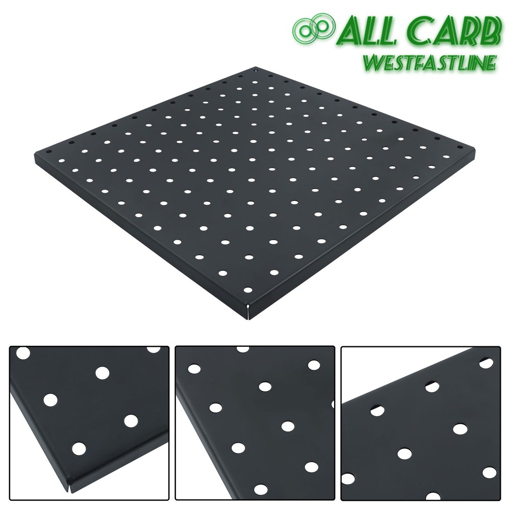 4 Pcs Metal Pegboards Black Peg Boards Wall Organizer Panel Storage Hanger Tool