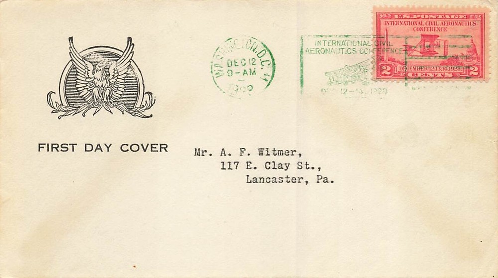 649 2c AERONAUTICS - A. F. Witmer cachet