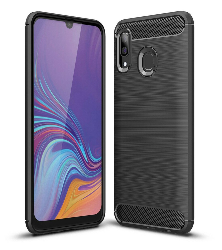 Case For Samsung Galaxy A20 - Heavy Duty Flexible Protective Armor Bumper
