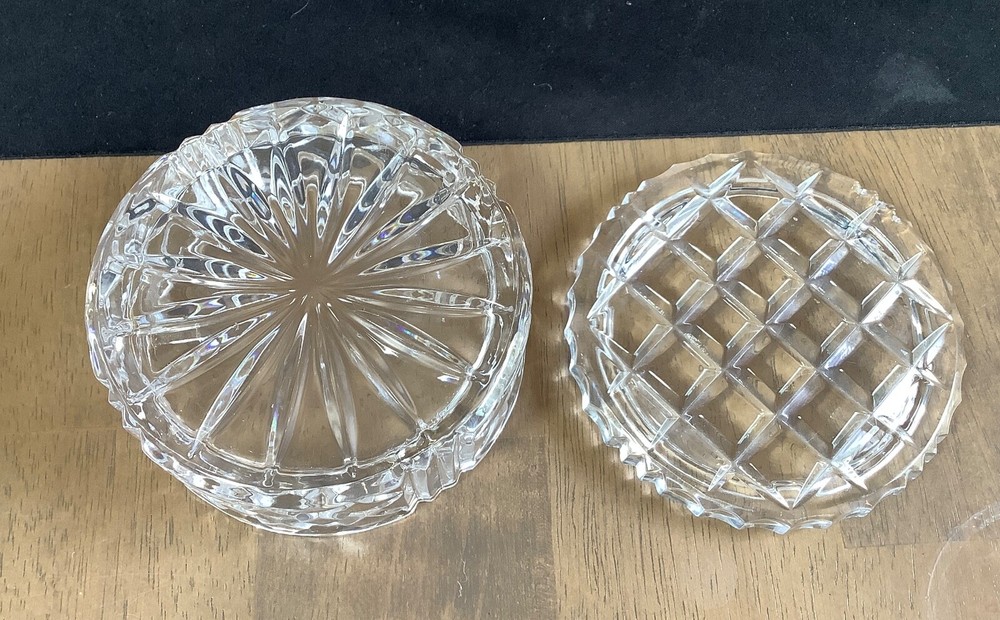 Dish & Lid Heavy Glass or Crystal 4” x 2”