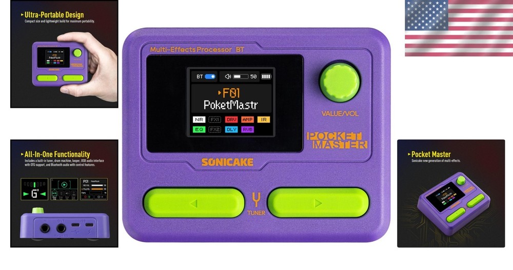 Multi Effects Pedal w/ Amp Modeling - Purple