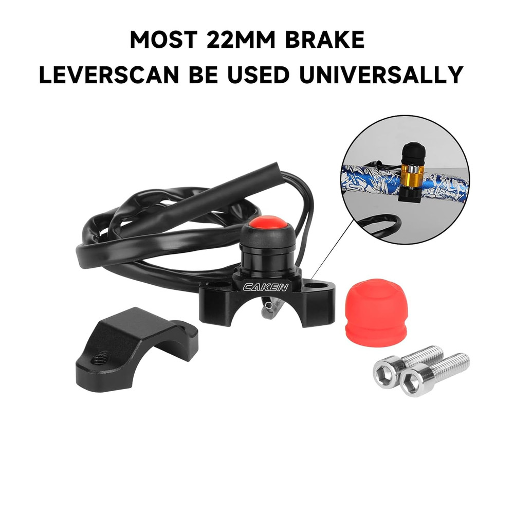 2 PCS CNC Motorcycle ATV Water Proof Engine Start Stop Kill Switch Button for El