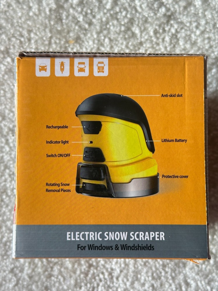 Electric Snow Scraper For Windows and Windshields / Rechargeable