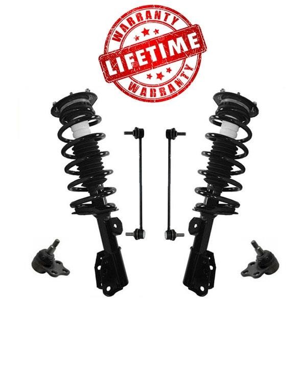 Front Complete Struts w Lower Ball Joints & Sway Bar Links Saturn Vue 2002-2007