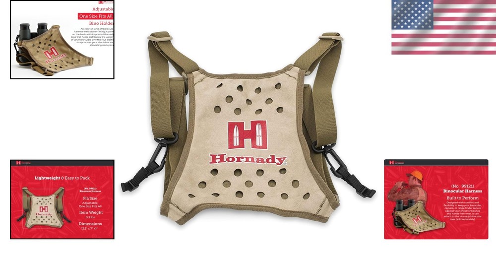 Lightweight Tangle Free Binocular Harness with Secure Tethers for Quick Access